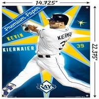 Tampa Bay Rays - Kevin Kiermaier wallиден постер со Push Pins, 14.725 22.375