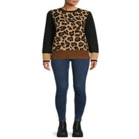 Џемпер за женски леопард пуловер