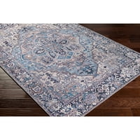 Уметнички ткајачи Ирис Апстрактна област килим, темно сина боја, 9 '12'