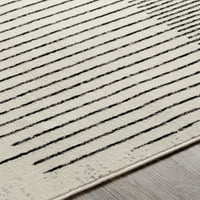 Уметнички ткајачи Пиза Омбре област килим, црн слонова коска, 6'7 Плоштад