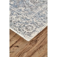Michener потресена украсна волна килим, париски сина слонова коска, 9ft-6in 13ft-6in
