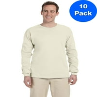 Менс 6. мл. Ултра памук пакет со маици со долги ракави
