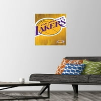 Лос Анџелес Лејкерс - Постери за wallидови со лого со пинови за притисок, 14.725 22.375