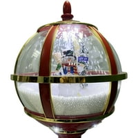 Божиќно време 69-во. Музички снежен глобус ламба со сцена со снежен човек