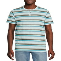 Океан сегашна машка кошула Хенли со кратки ракави, големини S-XL