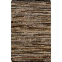Уметнички ткајачи eremеремиас кафеава сива рустикална 5 '7'6 Областа килим
