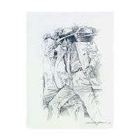 Трговска марка ликовна уметност „Мајкл мазна криминална“ платно уметност од Дејвид Лојд Гловер