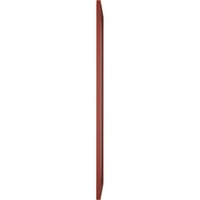 Ekena Millwork 15 W 53 H TRUE FIT PVC SINGE PALLEY HERRINGBONE модерен стил фиксни ролетни за монтирање, црвена пиперка