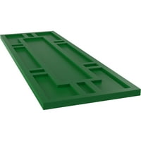 Ekena Millwork 12 W 71 H TRUE FIT PVC HASTINGS FIXED MONT SULTERS, VIRIDIAN GREEN