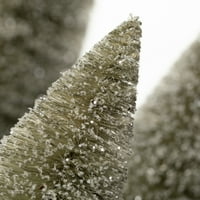 9,5 H, 12 H и 16,25 H Sullivans Grey Both Brush Tree - Сет од 3, Божиќен декор