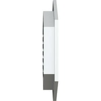 Ekena Millwork 18 W 26 H вертикално врв на вложување на теренот: Функционален, PVC Gable Vent W 1 4 рамка за рамна трим