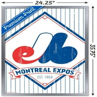 Монтреал Експос-Ретро Логото Ѕид Постер, 22.375 34
