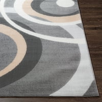 Уметнички ткајачи Аливиар Греј Геометриски 5'3 7 'килим за област на правоаголник