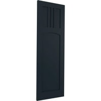 Ekena Millwork 12 W 33 H TRUE FIT PVC San Miguel Mission Style Fixed Mount Sulters, Starless Night Blue