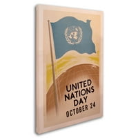 Трговска марка ликовна уметност „Обединетите нации“ платно уметност од гроздобер колекција на јаболка