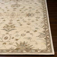 Уметнички ткајачи Зари Беж Традиционален 9'9 килим со тркалезна област