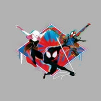 Marvel Boys Trio преку графичка маица Spider-стих, големини 4-18