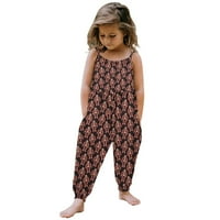 Бебе Мало Дете Девојки Облека За Боди Вештерки Коски Отпечатоци Ромпер Панталони Без Ракави Облека