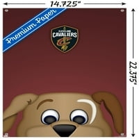 Кливленд Кавалирс - С. Престон маскота Месечината кучиња постер со пинови за притисок, 14.725 22.375