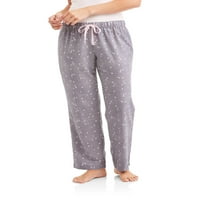 ST LADIES FLANNEL PANT W DSTRING HEARTS