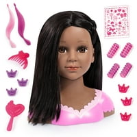 Баер - Шарлин Супер модел 11 Глава за кукли за стилизирање на афроамериканци