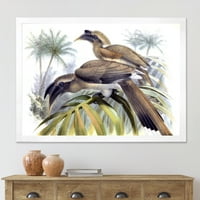 DesignArt 'Антички австралиски птици xiv' Традиционална врамена уметничка печатење