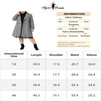 Единствени поволни цени, женски плус големина, забележана топла зимска двојна дојка палто