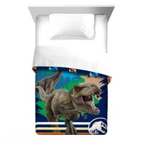 Jurassic World Kids Reversable Comforter, близнак полна, сина, универзална