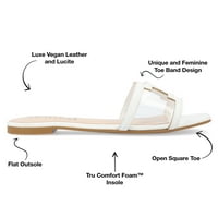 Колекција на ournoureенски жени areамари Тру удобна пена се лизга на слајд рамни сандали