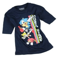 Sonic The Sonic Speed ​​Spipe маица на момчето на еж, 18, 18