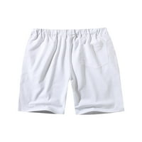 Луксплум Машки Летни Кратки Панталони Со Еднобојни Долни Еластични Шорцеви За Плажа Со Половината Секојдневни Мини Панталони