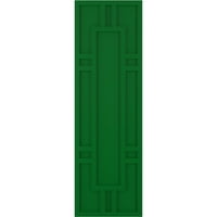 Ekena Millwork 18 W 66 H TRUE FIT PVC HASTINGS FIXED MONT SULTERS, VIRIDIAN GREEN