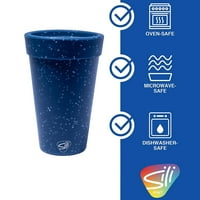 Силипинт: Силиконски 16oz кесички за кафе: Сини шипки - нераскинливи чаши, еднократно, флексибилни, топли и ладни пијалоци
