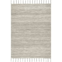 Нулум Дием геометриски килим со подрачје на памук, 5 '8', беж