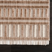 Обединети ткајачи Keya naaz модерен геометриски акцент килим, кафеав, 1'10 3