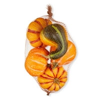 Есен, жетва 5CT во портокалова и зелена тиква декорација на торбички, начин за славење
