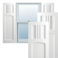 Ekena Millwork 15 W 71 H TRUE FIT PVC San Miguel Mission Style Fixed Mount Sulters, недовршени