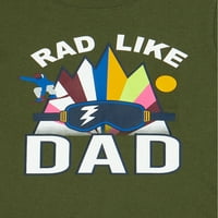 Garanimals Toddler Boys Rad како тато графички маица со долг ракав