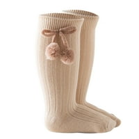 Средно Теле Колено-Високи Чорапи За Мали Деца Должина Девојки Чорапи Цврсти Бебешки Чорапи Принцеза Деца Нега На Бебиња