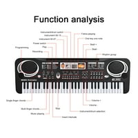 Гупбес 61 - Клучни Електрични Дигитални Клучни Одбор Пијано Музички Инструменти Детска Играчка Со Микрофон САД Приклучок, Тастатура