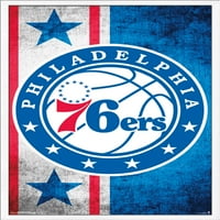 Филаделфија 76ерс - Лого Ѕид Постер, 22.375 34