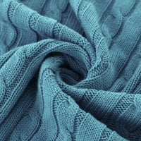Пријатен стилски памучен кабел плетен ќебе за фрлање софа