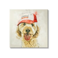 Tuphely Fun Fun Dog Flag Flages Hat Hat Animal & Insects, галерија за сликање, завиткано платно печатење wallидна уметност