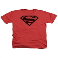 Супермен Дц Стрипови Суперхерој Црвена И Црна Класичен С Штит Возрасни Хедер Маица
