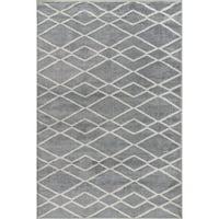 Нулум Холи Дијамант Трелис област килим, 8 '10', сиво