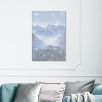 Студио Винвуд Студио Природа и пејзаж wallидни уметности за отпечатоци „Вие сте небото полно со планини на starsвездите - сина, сина боја