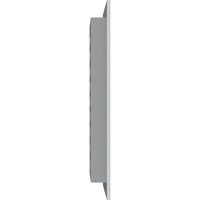 Ekena Millwork 28 W 22 H правоаголник Gable funtion Funtional, PVC Gable отвор со 1 4 рамка за рамна трим