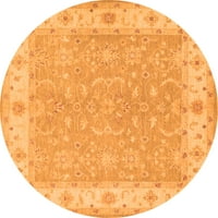 Ахгли Компанија Затворен Круг Персиски Портокал Традиционална Област Килими, 4 ' Круг