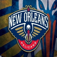 Њу Орлеанс Пеликани-Логото Ѕид Постер, 22.375 34