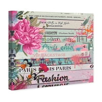 Wynwood Studio Fashion and Glam Modern Canvas Art - BookStack розов цвет на врвот, wallидна уметност за дневна соба, спална